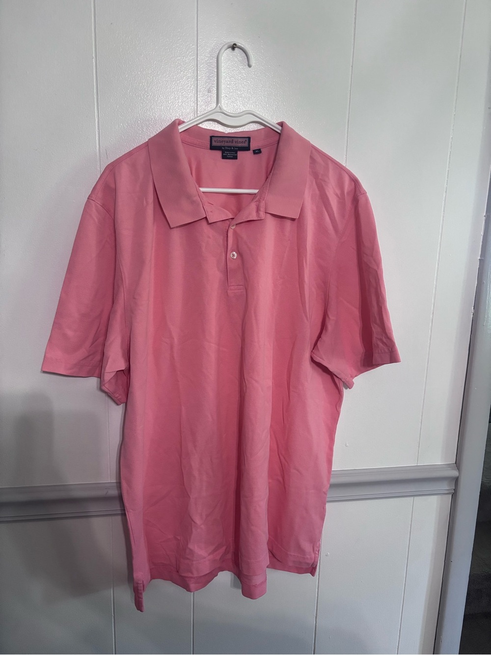 Vineyard Vines Men's Pink Short Sleeve Polo